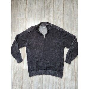 Buckle BKE Mission Quarter Zip Sweater Heavyweight Heathered Black Sz XXL EUC